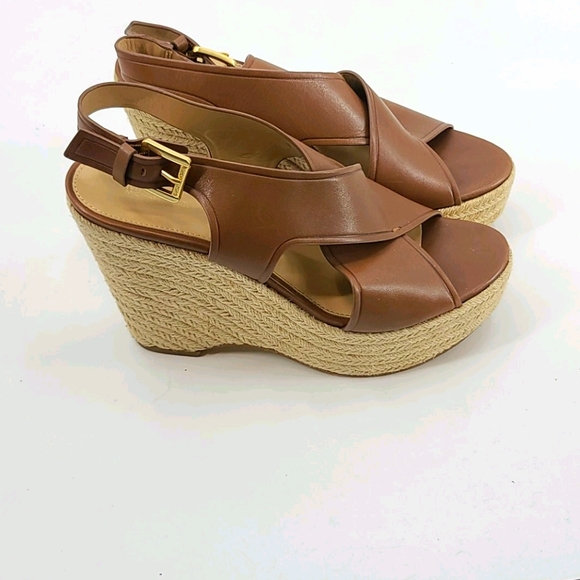 MICHAEL Michael Kors Shoes - Michael michael kors tan espadrille wedge sandal